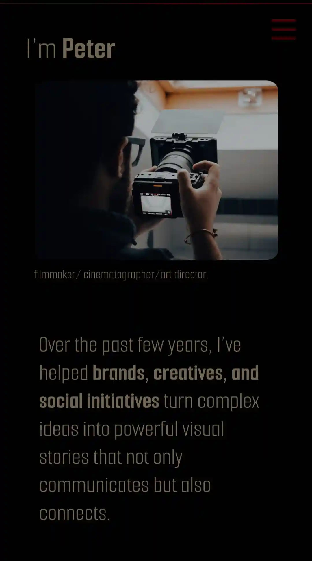 Sito Peter Does Things - Portfolio GabyWeb